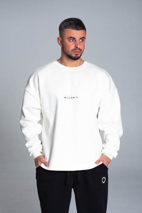 Свитшот Miller's, THREE Over, цв. Белый, unisex.