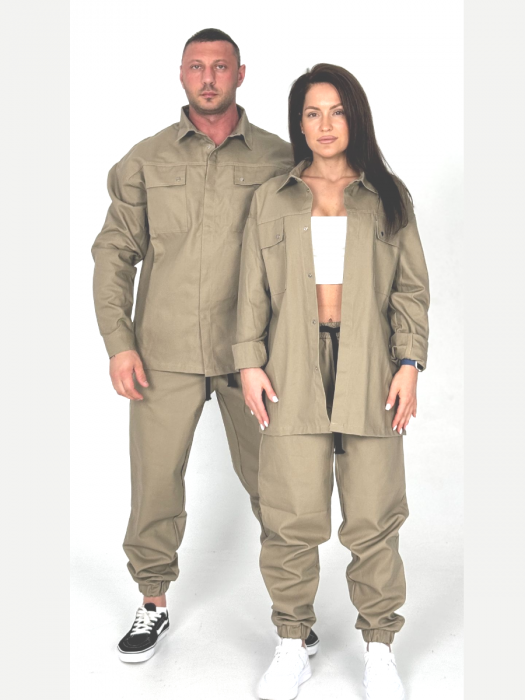 Костюм Miller's, TWO Over, цв. Кофейный, (unisex, Рубашка + Джоггеры).