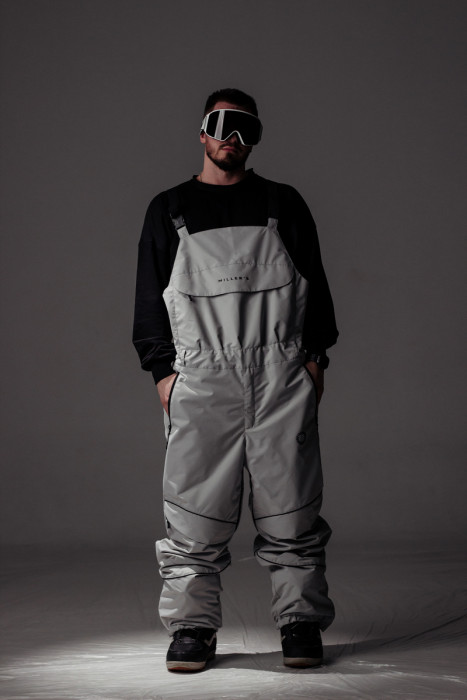 Полукомбинезон горнолыжный Miller's, ONE Over, цв. св. Серый, unisex.