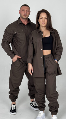 Костюм Miller&#039;s, TWO Over, цв. Коричневый, (unisex, Рубашка + Джоггеры).