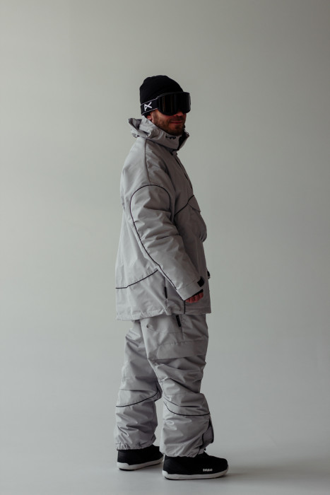 Анорак горнолыжный Miller's, ONE Over, цв. св. Серый, unisex.